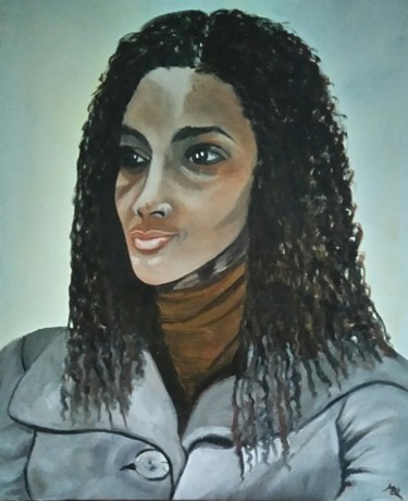 Malerei mit dem Titel "Portrait 1.2017, sé…" von Brigitte Mathé (MBL), Original-Kunstwerk, Öl