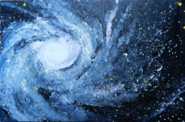 Pintura intitulada "M101 Galaxie-du-mou…" por Brigitte Mathé (MBL), Obras de arte originais, Acrílico