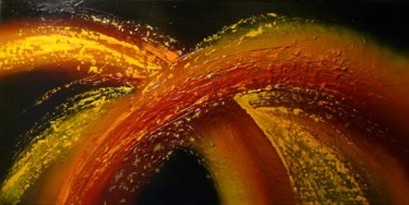 Painting titled "Burst" by Brigitte Mostacci, Original Artwork, Acrylic