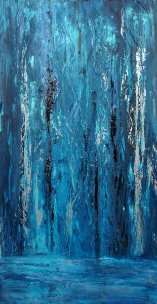 Peinture intitulée "Waterfall 2" par Brigitte Mostacci, Œuvre d'art originale, Acrylique Monté sur Châssis en bois