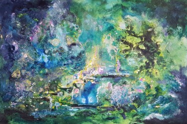 Painting titled "Plongée en sous-mar…" by Brigitte Nellissen (Ster), Original Artwork, Acrylic