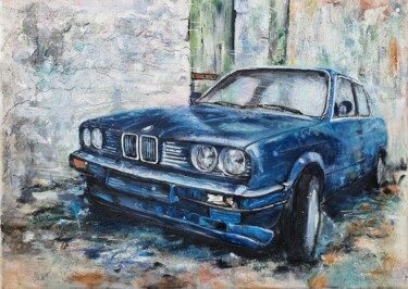 Pintura intitulada "BMWe30...fin du con…" por Brigitte Nellissen (Ster), Obras de arte originais, Acrílico