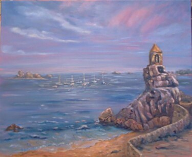 Painting titled "port blanc" by Brigitte Nellissen (Ster), Original Artwork, Oil