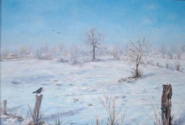 Peinture intitulée "neige dans la campa…" par Brigitte Nellissen (Ster), Œuvre d'art originale
