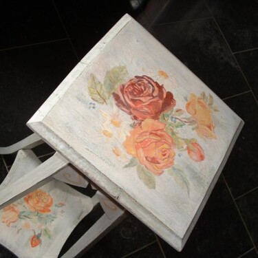 Painting titled "selette aux roses" by Brigitte Nellissen (Ster), Original Artwork