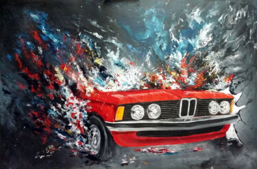Painting titled "BMW e21" by Brigitte Nellissen (Ster), Original Artwork, Acrylic