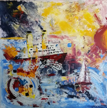 Malerei mit dem Titel "croisière...où vous…" von Brigitte Nellissen (Ster), Original-Kunstwerk, Acryl