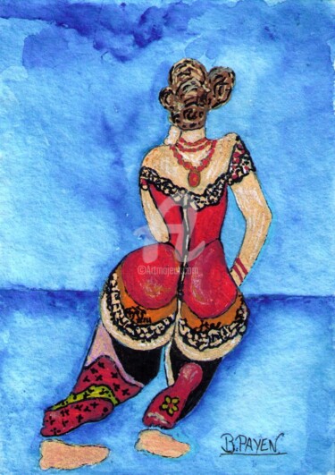 Painting titled "Miniature Josépha t…" by Brigitte Payen (B.PAYEN), Original Artwork, Acrylic