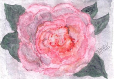 Schilderij getiteld "ROSE ANCIENNE" door Brigitte Payen (B.PAYEN), Origineel Kunstwerk, Anders