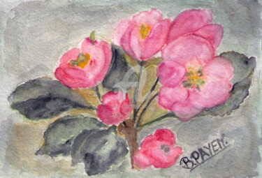 Peinture intitulée "fleurs de pommiers" par Brigitte Payen (B.PAYEN), Œuvre d'art originale, Autre
