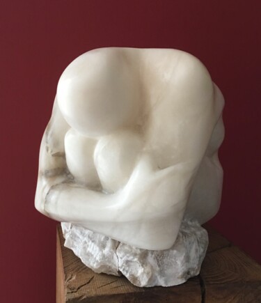 Sculpture intitulée "introversion" par Brigitte Perez, Œuvre d'art originale, Pierre