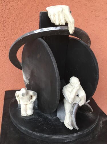 Sculpture titled "j'accuse" by Brigitte Perez, Original Artwork, Ceramics