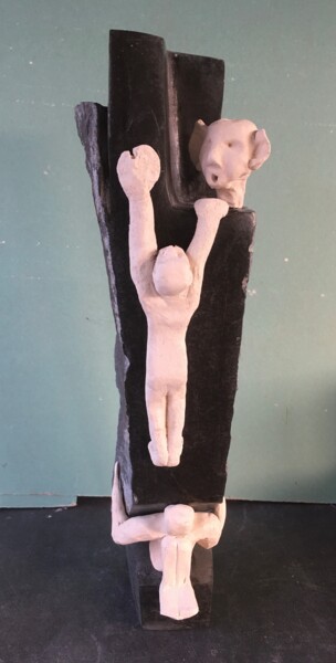 雕塑 标题为“les migrants” 由Brigitte Perez, 原创艺术品, 石