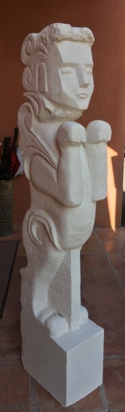 Скульптура под названием "totem" - Brigitte Perez, Подлинное произведение искусства, Камень