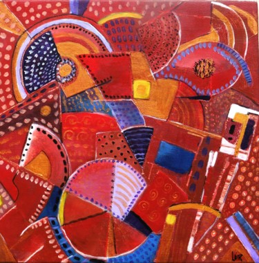 Peinture intitulée "autour d'une roue" par Loir, Œuvre d'art originale