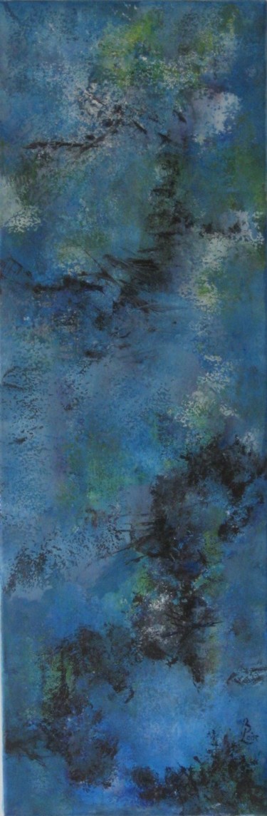 Peinture intitulée "Rêverie en bleu" par Loir, Œuvre d'art originale, Acrylique