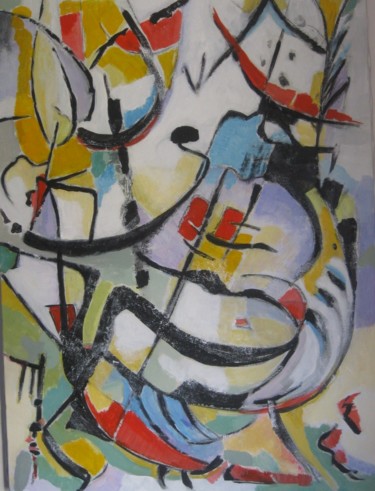 Peinture intitulée "Variation musicale 2" par Loir, Œuvre d'art originale, Acrylique