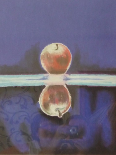 Peinture intitulée "41 LA POMME" par Lartdelatoile, Œuvre d'art originale, Pastel