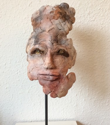 Sculpture titled "« Dionysos » dieu d…" by Brigitte Reina, Original Artwork, Terra cotta