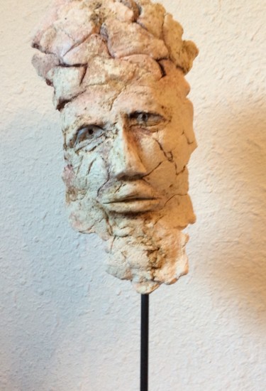 Sculpture titled "« Arès ». Dieu de l…" by Brigitte Reina, Original Artwork, Terra cotta