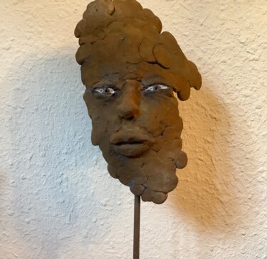 Sculpture titled "« Hephaistos »dieu…" by Brigitte Reina, Original Artwork, Terra cotta