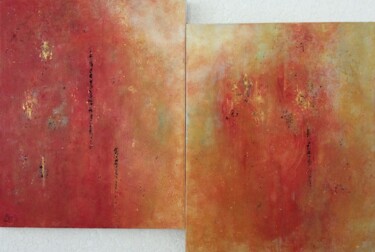 Pittura intitolato "Dyptique d’automne" da Brigitte Resentera (Bree), Opera d'arte originale, Acrilico Montato su Pannello d…