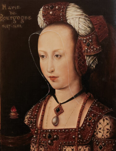 Peinture intitulée "Marie de Bourgogne" par Brigitte Rosa, Œuvre d'art originale, Huile