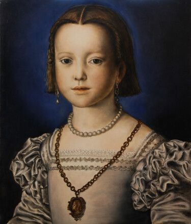 Pittura intitolato "Bianca, d'Agnolo Br…" da Brigitte Rosa, Opera d'arte originale, Olio