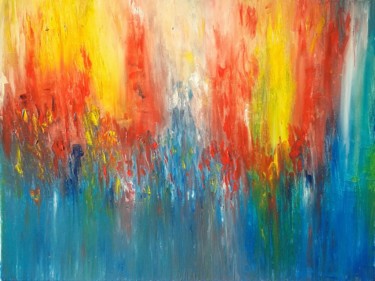 Painting titled "Essai" by Brigitte.S, Original Artwork, Oil