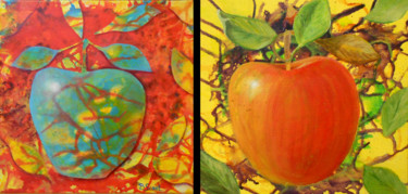 Peinture intitulée "Pommes" par Brigitte Soret, Œuvre d'art originale, Autre