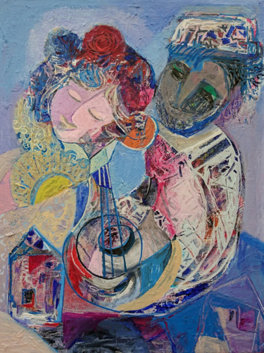 Malerei mit dem Titel "Toi et moi" von Brigitte Szpiro, Original-Kunstwerk, Acryl
