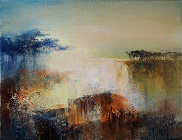 Painting titled "Landes _ 2 (série)" by Brigitte Tarrats (Tarrats), Original Artwork, Oil