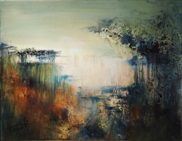 Peinture intitulée "Landes_ 3 (série)" par Brigitte Tarrats (Tarrats), Œuvre d'art originale, Huile