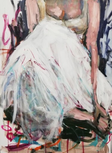 Malerei mit dem Titel "Müde vom Tanzen, ab…" von Brigitte Uhrmacher, Original-Kunstwerk, Acryl