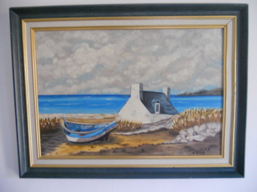 Painting titled "bretagne" by Brigitte Valliere, Original Artwork, Oil