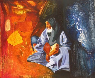 Painting titled "LA MEDITATION" by Zanetti Brigitte, Original Artwork