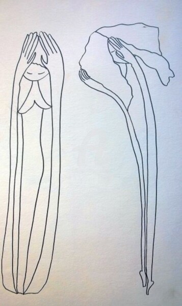 Dessin intitulée "jumelles.jpg" par Brigitte Baspeyras, Œuvre d'art originale, Autre
