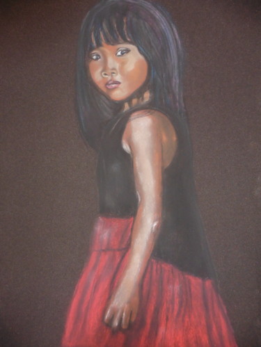 Peinture intitulée "Millya" par Brigitte Bodo, Œuvre d'art originale, Pastel