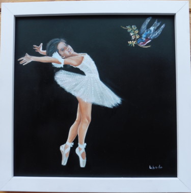Painting titled "Danse avec moi" by Brigitte Bodo, Original Artwork, Oil Mounted on Other rigid panel