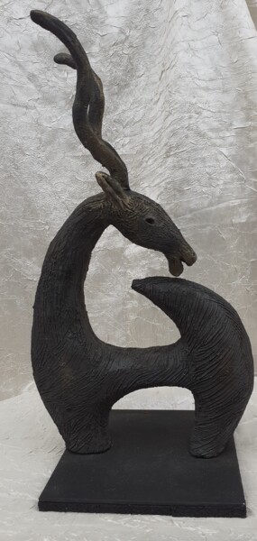 Sculpture titled "Antilope  contempor…" by Brigitte Bodo, Original Artwork, Clay