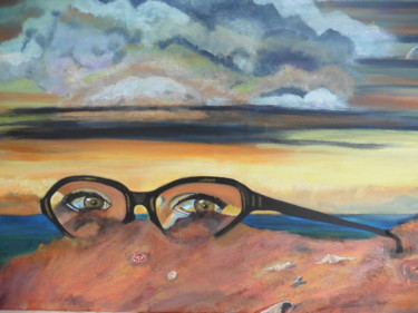 Картина под названием "les lunettes oublié…" - Brigitte Bodo, Подлинное произведение искусства