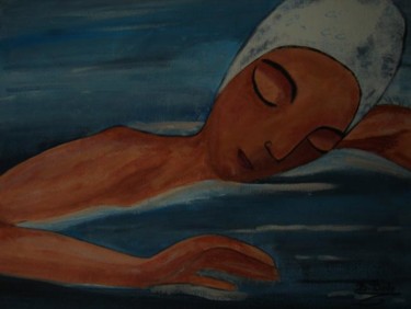 Peinture intitulée "la nageuse d'apres…" par Brigitte Bodo, Œuvre d'art originale