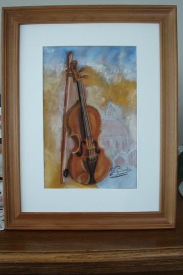 Painting titled "le violon" by Brigitte Bodo, Original Artwork, Other