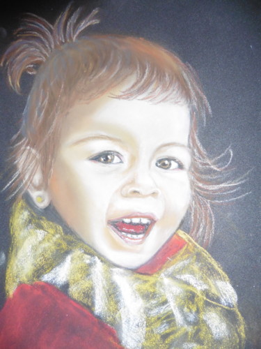 Peinture intitulée "capucine" par Brigitte Bodo, Œuvre d'art originale, Pastel