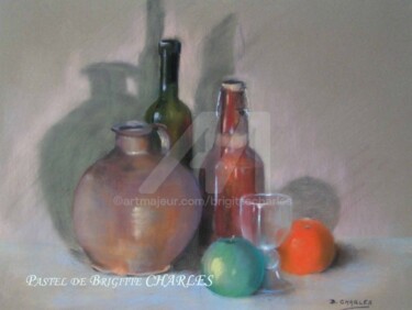 Painting titled "COULEURS ACIDULEES" by Brigitte Charles, Original Artwork, Oil