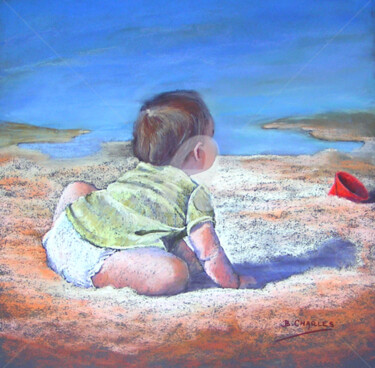 Peinture intitulée "Le Petit Crapaud" par Brigitte Charles, Œuvre d'art originale, Pastel