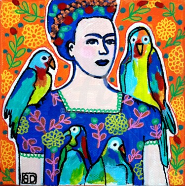 Peinture intitulée "Frida 1" par Brigitte Dravet, Œuvre d'art originale, Acrylique