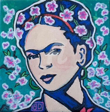 Painting titled "Frida 8" by Brigitte Dravet, Original Artwork, Acrylic