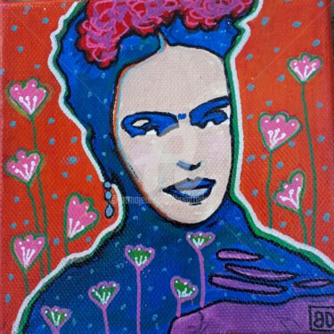 Painting titled "Frida 10" by Brigitte Dravet, Original Artwork, Acrylic