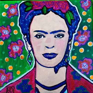 Painting titled "Frida  11" by Brigitte Dravet, Original Artwork, Acrylic